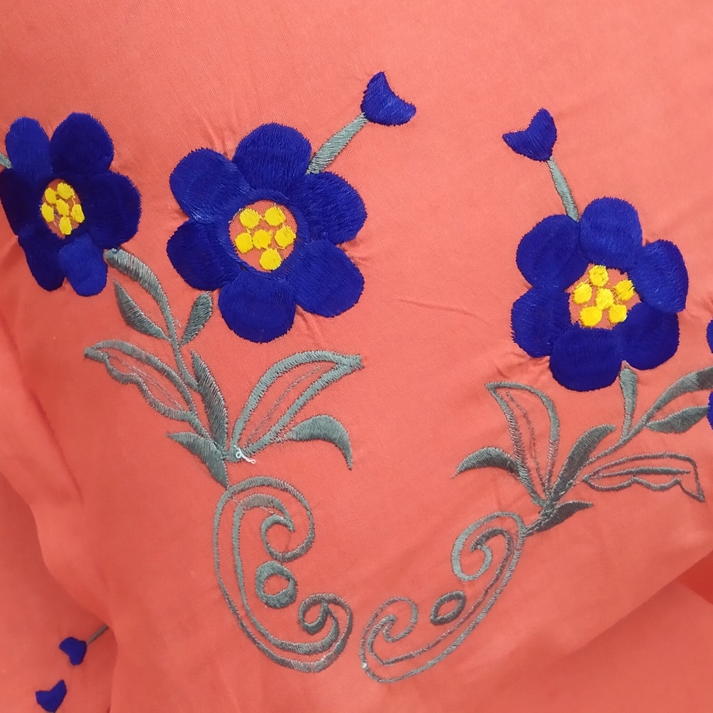 Coral Orange Floral