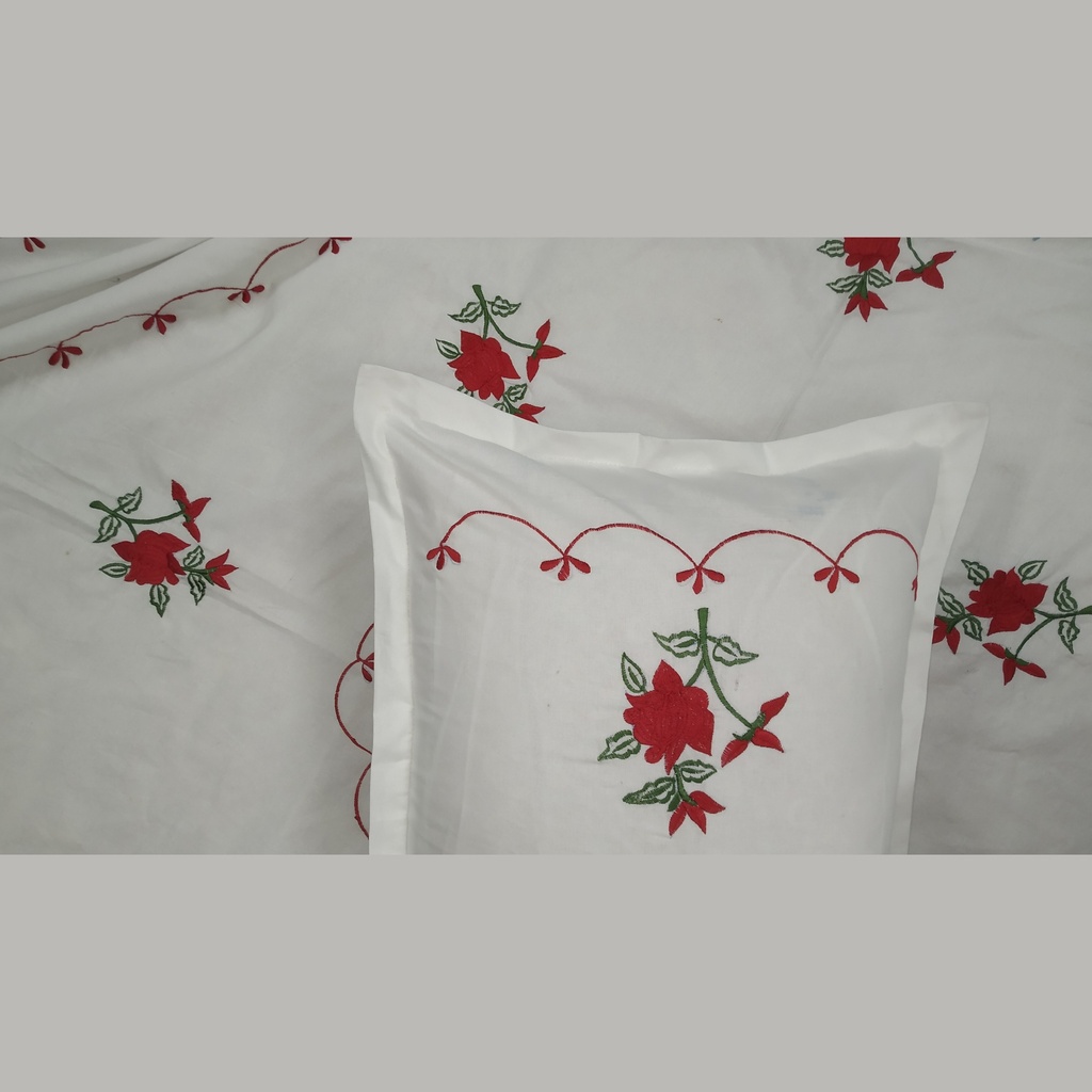 Laal Gulaab - White Bedsheet