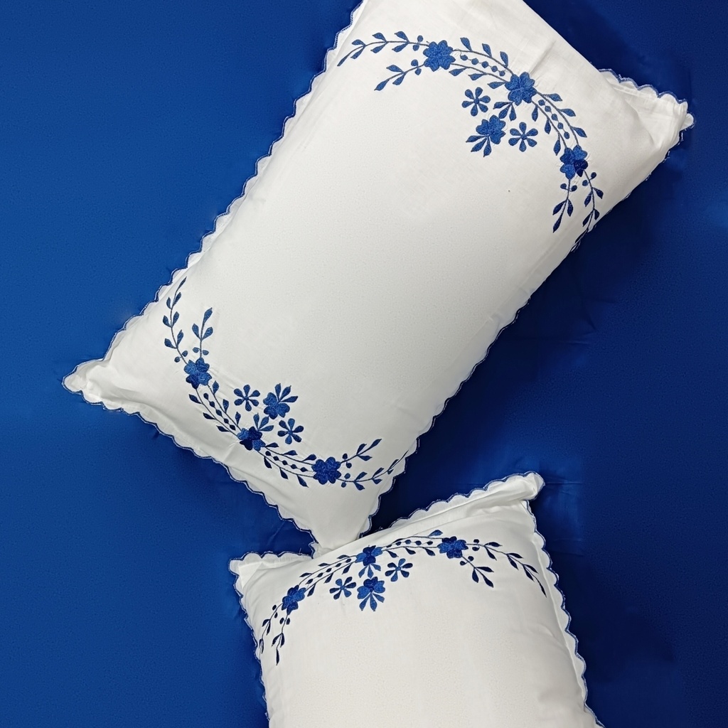 Bellflower White Pillow Cover 