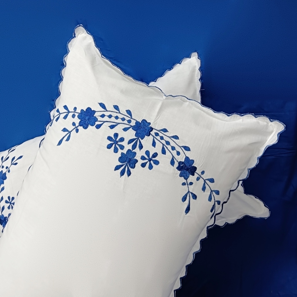 Bellflower White Pillow Cover 