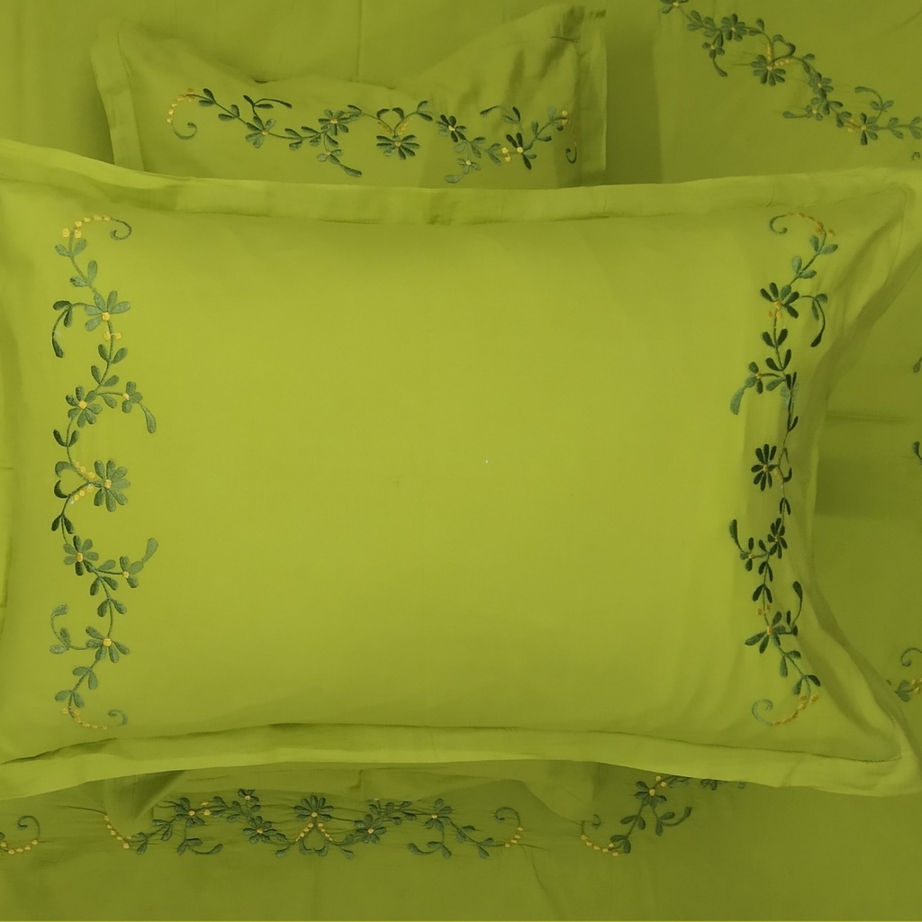 Sabz Rang Guldasta - Lime Green Bedsheet
