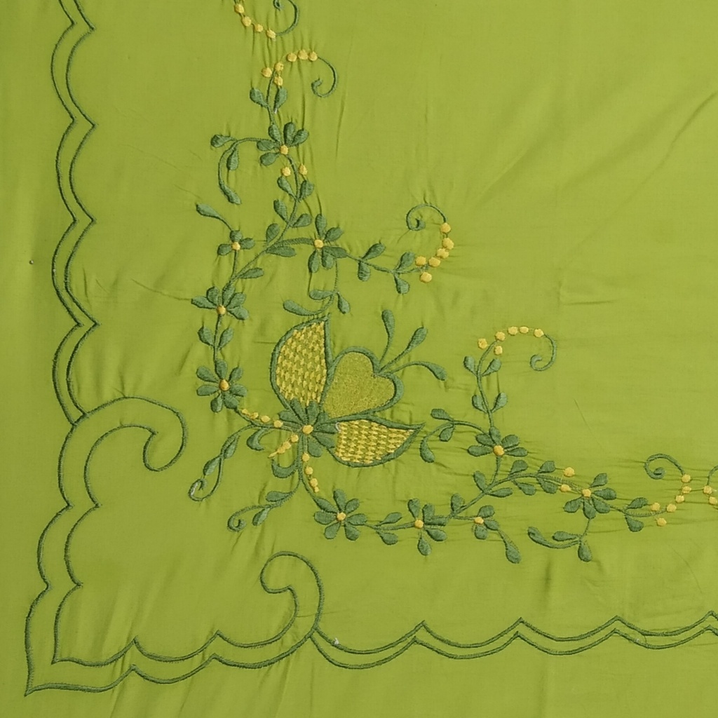 Sabz Rang Guldasta - Lime Green Bedsheet