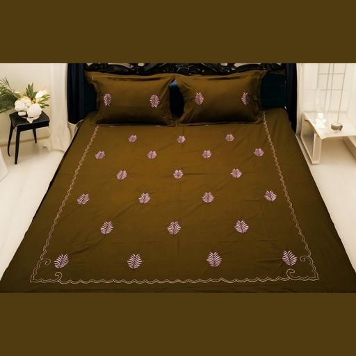 [KHBMHD01] Khoobsurat Mehendi - Henna Brown Bedsheet 