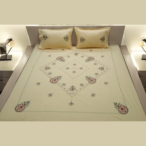 [CRMMNC01] Sutranjali - Ivory White Bedsheet 