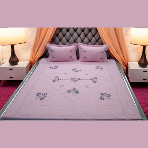 [GLBRTN01] Gulaabi Raatein - Baby Pink Bedseet 